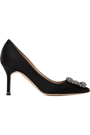 Manolo Blahnik Black Hangisi 90 Heels