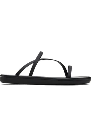 Ancient Greek Sandals Black Parthena Sandals