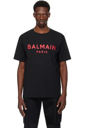 Balmain Black Paris Print T-Shirt