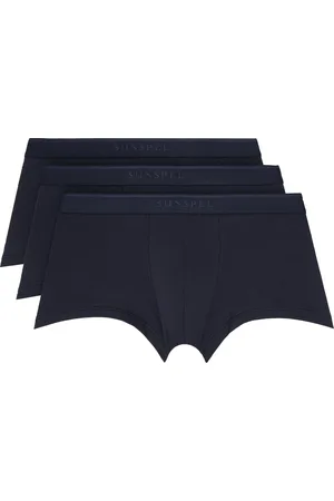 Sunspel Three-Pack Navy Stretch Cotton Boxer Briefs