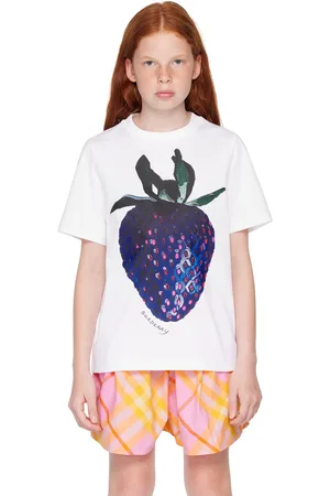 Burberry Kids White Strawberry T-Shirt