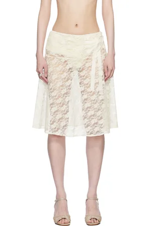 Belle White Willa Midi Skirt
