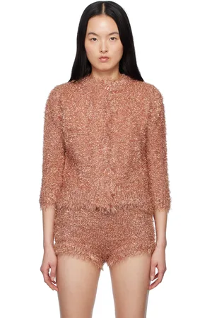 Simone Rocha Pink Tinsel Knit Cardigan