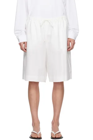 The Row White Stanton Shorts
