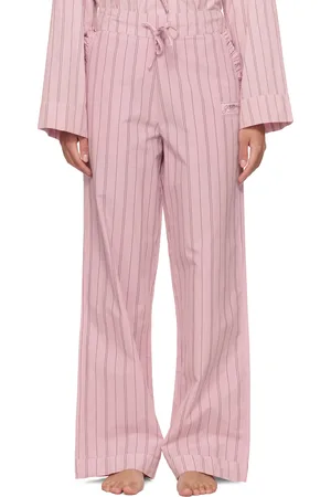 Ganni Pink Stripe Cotton Pyjama Pants