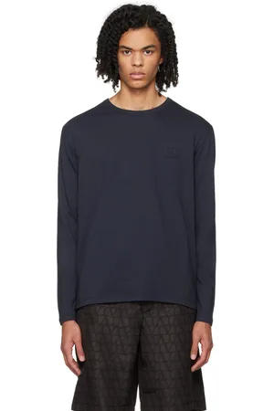 VALENTINO Navy Appliqué Long Sleeve T-Shirt