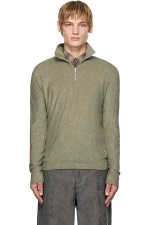 OUR LEGACY Khaki Delicate Funnel Sweater