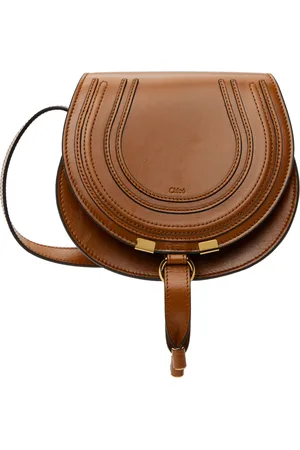 Chloé Tan Small Shiny Marcie Saddle Bag