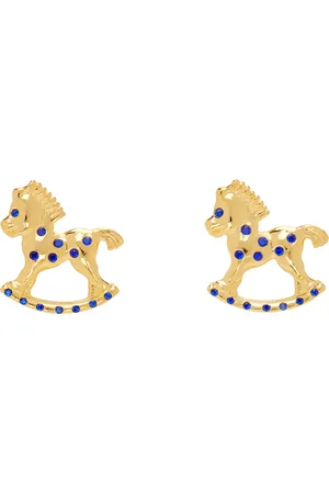 Chopova Lowena Gold Rocking Horse Earrings