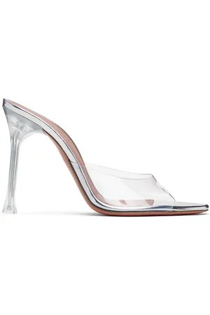 Amina Muaddi Transparent Alexa Glass 60 Heeled Sandals