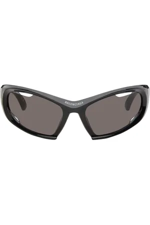Balenciaga Black Dynamo Rectangle Sunglasses