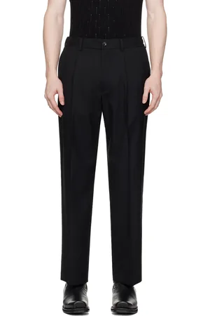 N. HOOLYWOOD Black Wide Tapered Trousers