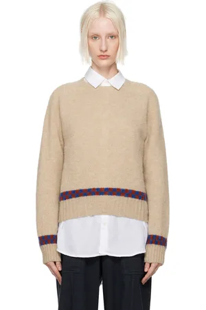 YMC Off-White Jets Check Sweater