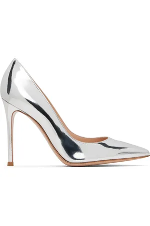 Gianvito Rossi Silver Gianvito 105 Heels