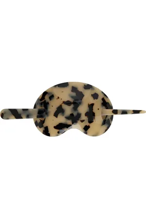 Gohar World Beige & Black Bean Barrette