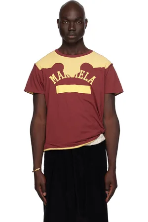 Maison Margiela Burgundy & Yellow Décortiqué T-Shirt