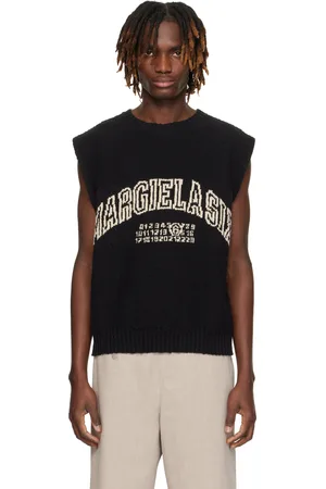 Maison Margiela Black & Off-White Paneled Vest