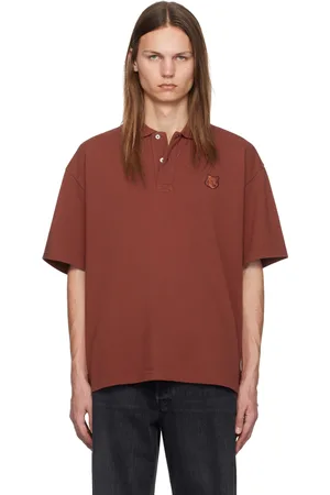Maison Kitsuné Brown Bold Fox Head Polo