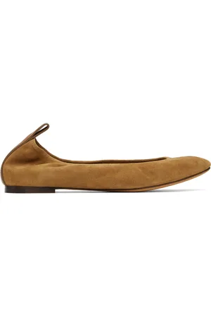 Lanvin Brown Suede Ballerina Flats