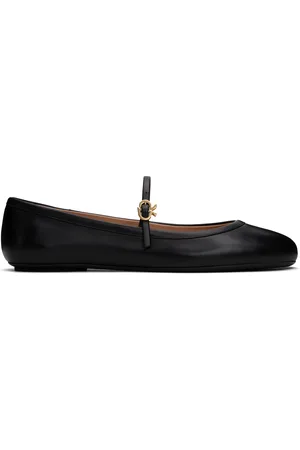 Gianvito Rossi Black Carla Ballerina Flats
