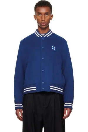 Ader Error Blue TRS Tag 01 Varsity Bomber Jacket