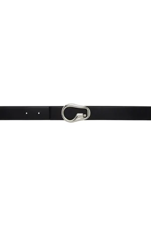WOOYOUNGMI Black Ear Buckle Leather Belt
