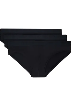 SKIMS Three-Pack Black Stretch Briefs