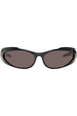 Balenciaga Black Oval Sunglasses