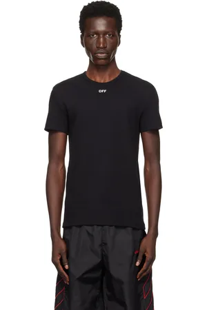 OFF-WHITE Black Off Stamp Rib Shaped T-shirt