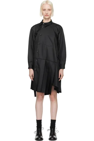 Comme des Garçons Black Pleated Midi Dress