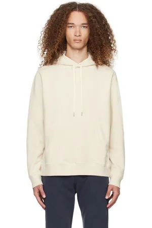 Sunspel Off-White Drawstring Hoodie