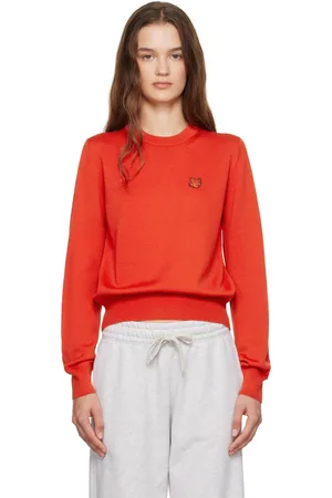 Maison Kitsuné Red Bold Fox Head Patch Sweater
