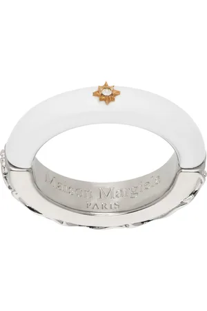 Maison Margiela Silver & White Enamel Ring