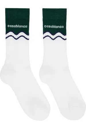 Casablanca White & Green Evergreen Wave Socks