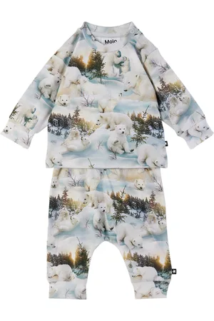 Molo Baby Gray Eloy Long Sleeve T-Shirt & Sweatpants Set