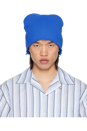 Marni Blue Mohair Logo Beanie