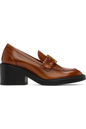 Chloé Tan Marcie Heeled Loafers