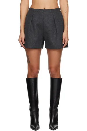 Rohe Gray Sculptural Wool Mini Shorts