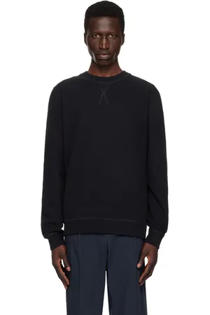 Sunspel Black Loopback Sweatshirt