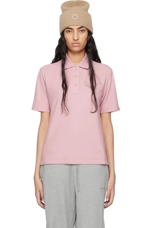 Moncler Pink Embroidered Polo