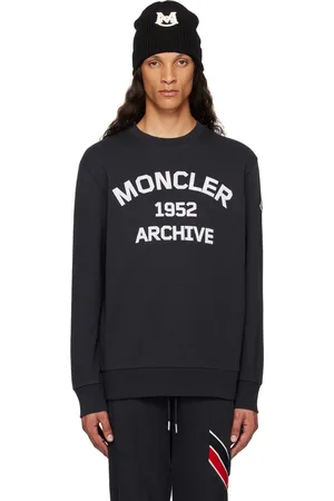 Moncler Navy Felted-Logo Sweatshirt