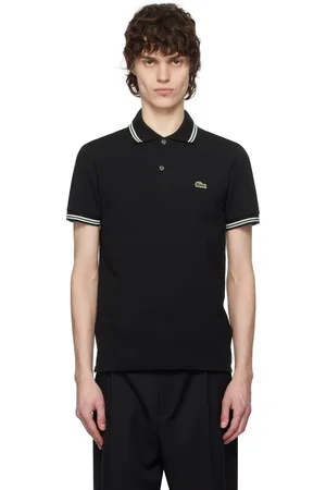 Lacoste Black Regular Fit Trim Accent Polo