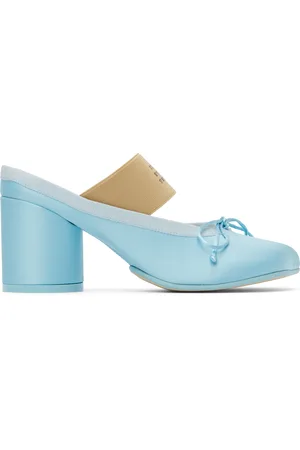 Maison Margiela Blue Satin Ballerina Mules