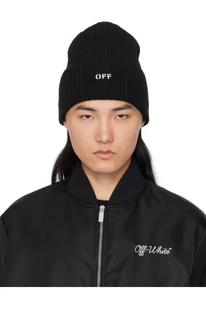 OFF-WHITE Black Off Stamp Loose Knit Beanie