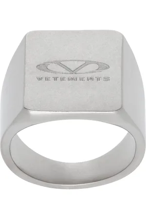 Vetements Silver Oval Logo Ring