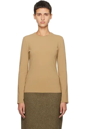The Row Tan Iverness Long Sleeve T-Shirt