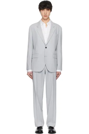 HUGO BOSS Gray Single-Breasted Suit