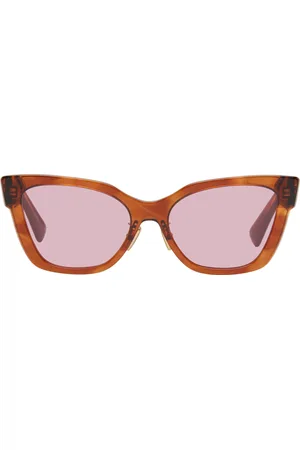 Miu Miu Brown Cat Eye Acetate Sunglasses