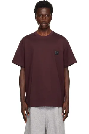 WOOYOUNGMI Burgundy Square Label T-shirt