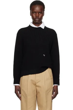 HOMMEGIRLS Black Waffle Knit Sweater